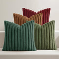 MIULEE Christmas Green Faux Fur Plush Decorative Throw Pillow Covers 18x18 by MIULEE