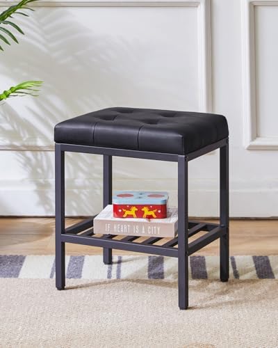 IBUYKE Rectangular Makeup Stool, PU Seat Vanity Chair - Image 2