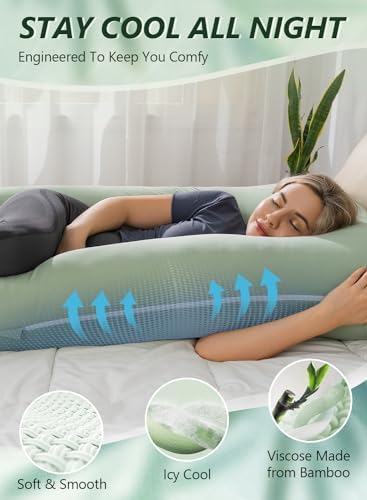 Pregnancy Pillows for Sleeping, Cooling Pregnancy Pillows, 60Inch Maternity - Image 4