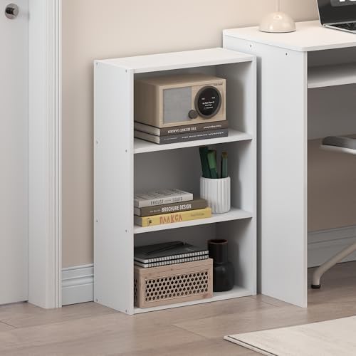 Furinno Basic Book Shelf, 3-Tier Bookshelf, Cube Storage Organizer Bookcase - Image 2