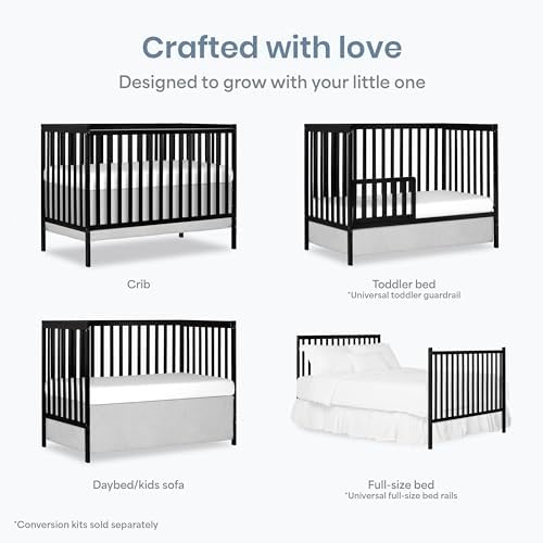 Dream On Me Synergy 5-in-1 Baby Crib, Converts to Toddler Bed - Image 4