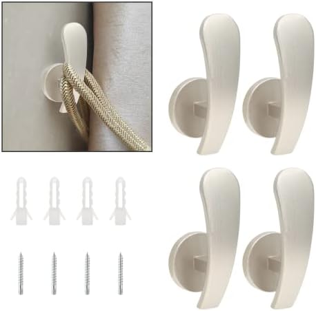 Curtain Tieback Hooks, 4 Pack by Rierdge