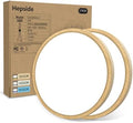 hepside 2PACK Flush Mount LED Ceiling Light Fixture Wooden, 12Inch 28Watt by Hepside