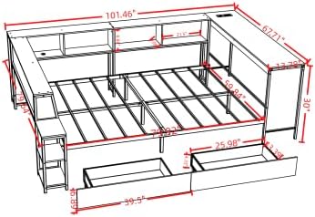 Bellemave Queen Corner Bed Frame - Image 2