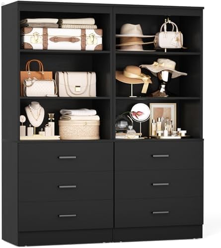 Aheaplus 47.2" Closet Drawers System, Closet System by Aheaplus