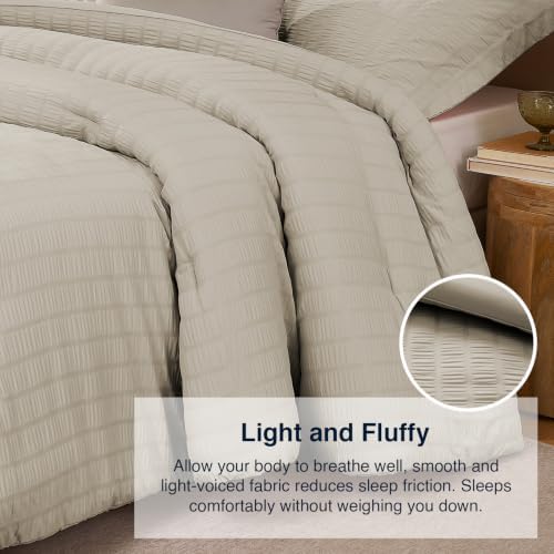 Quataly Full Comforter Set Seersucker Lightweight Bed Set - Image 5