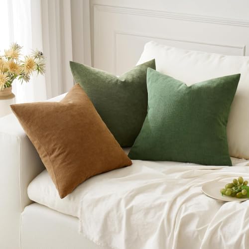 MIULEE Bronze Chenille Couch Euro Throw Pillow Covers - Image 2