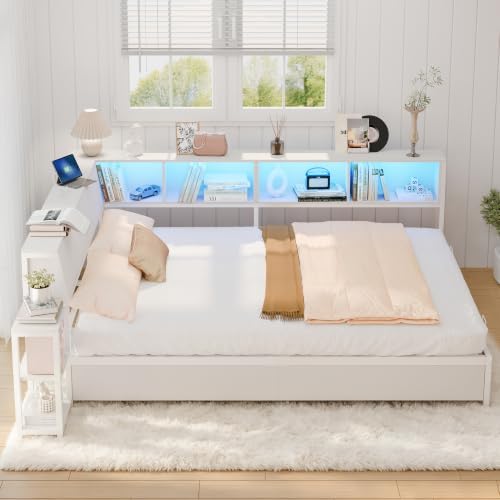 MU Full Corner Bed Frame with Storage, Bookcase & Drawers - Image 2