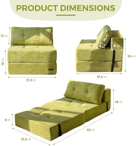 MAXYOYO Folding Sofa Bed, Convertible Chair Bed - Image 3