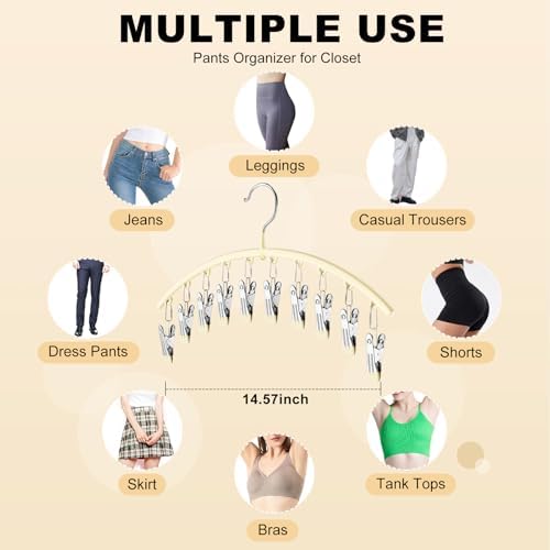 Volnamal Legging Organizer for Closet, 2 Pack Metal Yoga Pants Hangers - Image 3