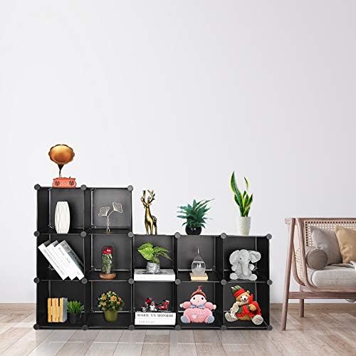 Cube Storage Organizer, 12-Cube DIY Plastic Closet Cabinet Modular Bookcase - Image 2