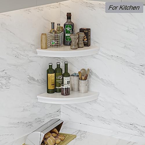 HAO Floating Corner Shelf Invisible Wall Mounted Shelves Radial Shape Cable - Image 6
