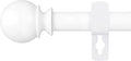 White Curtain Rods for Windows 28 to 48 Inch, 5/8" Diameter Heavy Duty Metal by Poskena