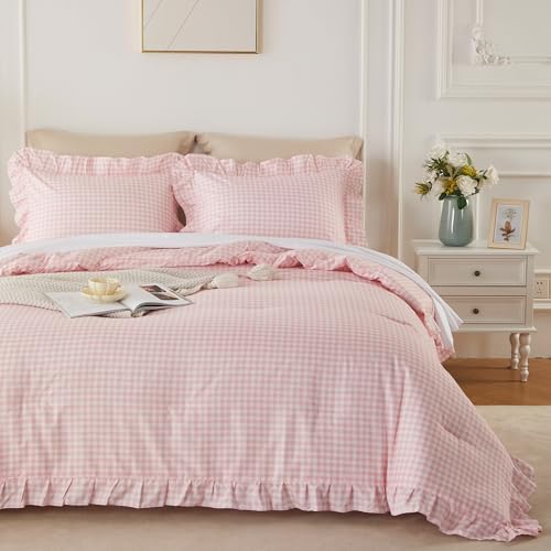 Cupocupa Gingham Ruffle Comforter Set King by CupocupaHomeCollection