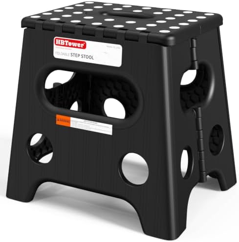 HBTower 13 Inch Folding Step Stool, 450LBS Capacity by HBTower