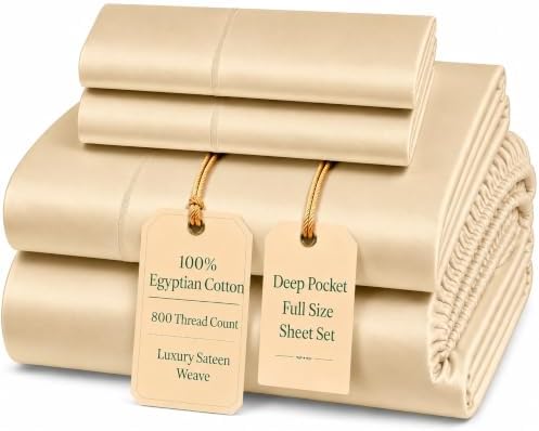 Egyptian Cotton Sheets Full Size Bed Set by CHATEAUHOMECOLLECTION