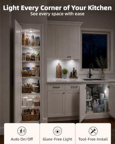 EZVALO 8 Pack Motion Sensor Closet Lights, 1200mAh Rechargeable Under Cabinet - Image 2