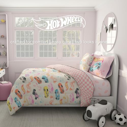 Hot Wheels Girls Kids Bedding Super Soft Comforter and Sheet Set - Image 4