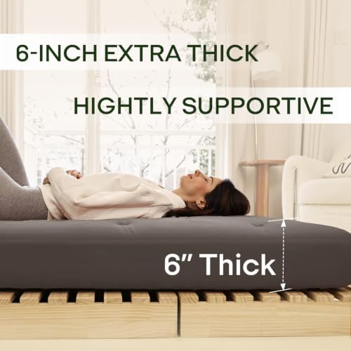 ZonLi Japanese Floor Futon Mattress 100% Cotton Washable Cover Foldable - Image 2