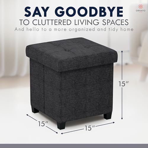 Ornavo Home Square Cube Storage Ottoman - Image 2