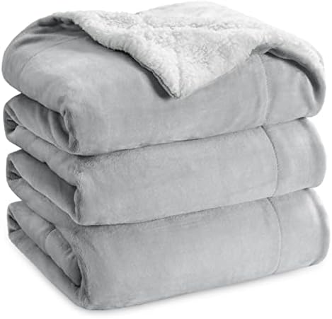 Bedsure GentleSoft Sherpa Fleece Blankets King Size by BEDSURE