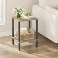 TUTOTAK End Table, Side Table, Nightstand, 2-Tier Storage Shelf by ChoosetutotakFurnitureBuildYourCozyHome