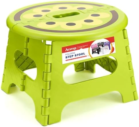 9 Inch Folding Step Stool for Kids, Sturdy Collapsible Step Stool Foldable Up by ACSTEP