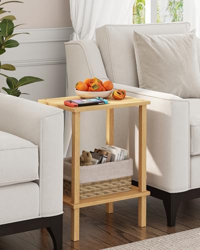 TUTOTAK End Table, Side Table, Nightstand, 2-Tier Storage Shelf - Image 6