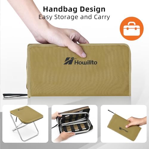 Folding Stool, 16in Tall Portable Camping Stool - Image 3