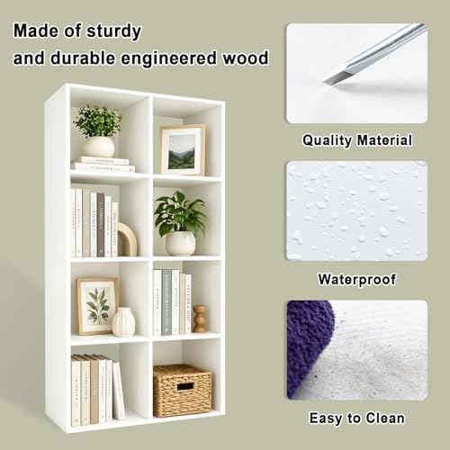 8 Cube Shelf with Anti-Tipping Kits + Reversible Open Back Bookcase - Image 6