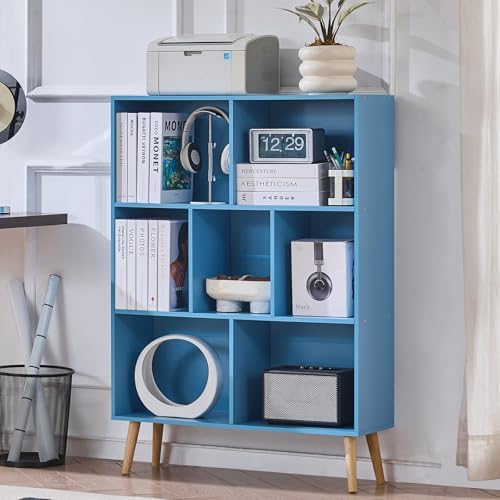 LEYAOYAO Cube Bookshelf, Mid-Century Modern Book Shelf - Image 5