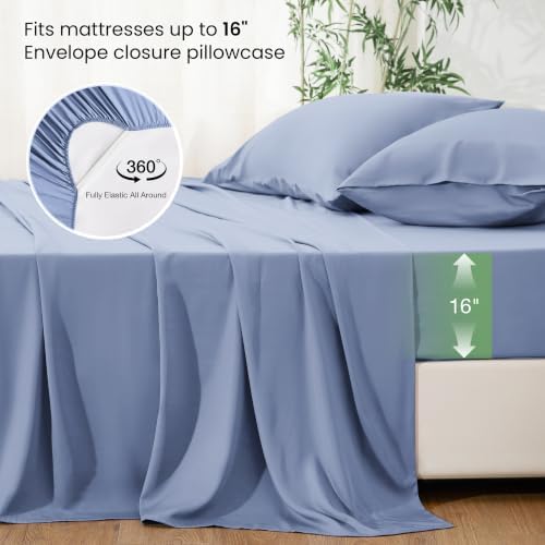 Love's cabin 100% Rayon Derived from Bamboo, Twin XL Sheet Set, 3 Pieces - Image 4