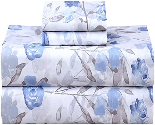 RUVANTI 100% Cotton Percale King Sheets, King Size Sheets Set by Ruvanti