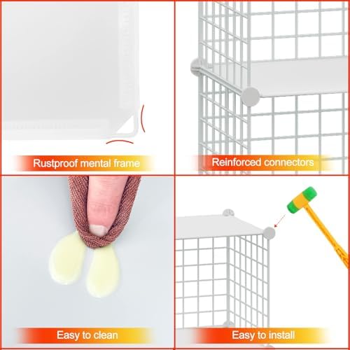 HUBSON Wire Cube Storage Organizer, Book/Toy/Craft/Potted Plants and Pet Closet - Image 5