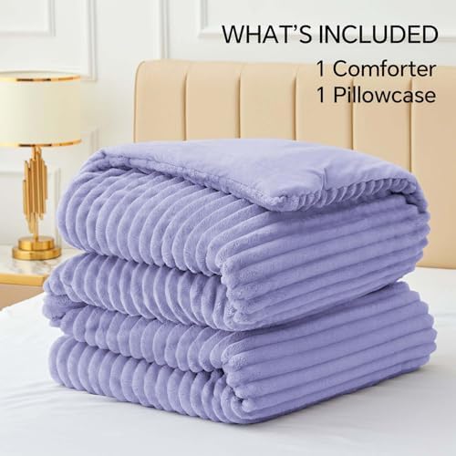BEDELITE Fleece Twin/Twin XL Comforter Set, Fluffy Bed Set - Image 6