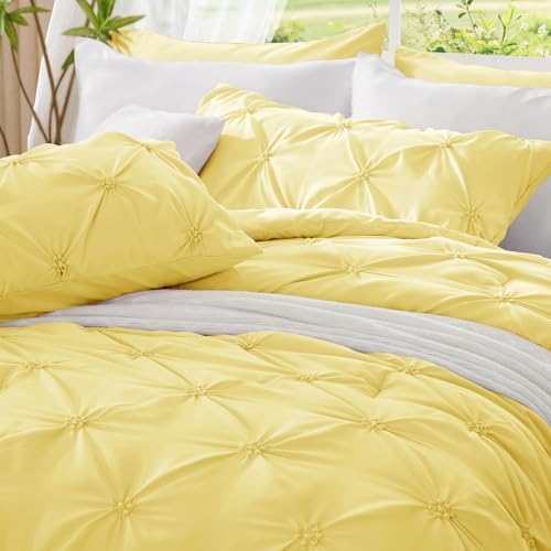 BEDELITE King Comforter Set Light Yellow, Fluffy & Soft Comforter - Image 6