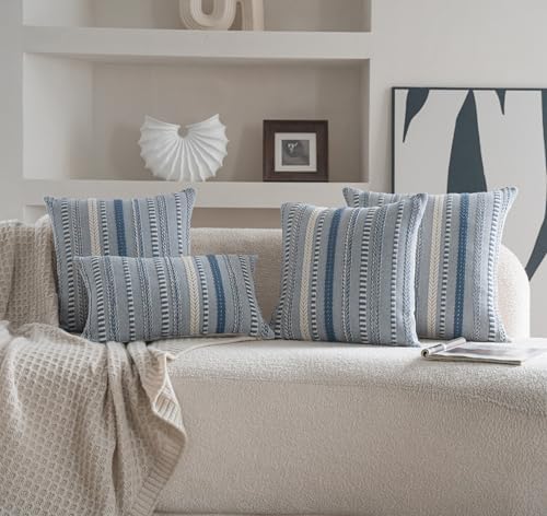 Cethom Boho Throw Pillow Covers 18x18 Inch Set of 2, Farmhouse Decorative Couch - Image 7