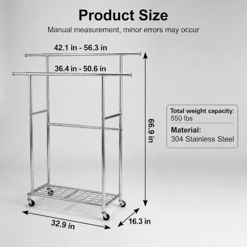 Heavy Duty Clothes Rack Load 500 LBS - Image 3