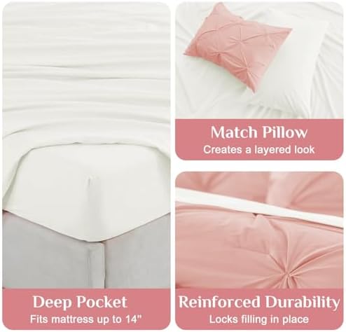 JOLLYVOGUE Twin Comforter Set 5 Pieces - Image 5