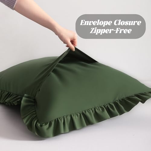 BEDSUM Queen Ruffled Pillow Shams - Image 5