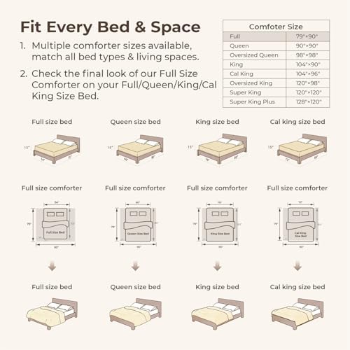 Litanika Full Size Comforter Set, 3 Pieces Beige Tufted Boho Bedding Set - Image 6