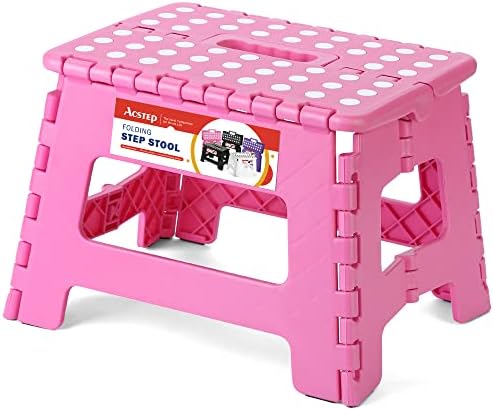 9" Folding Step Stool for Kids, Holds 300 lb Foldable Stools by ACSTEP