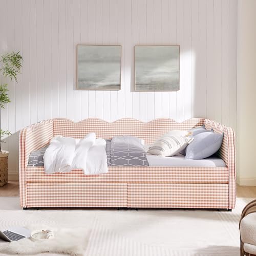 KEIKI Queen Gingham Upholstered Daybed - Image 4