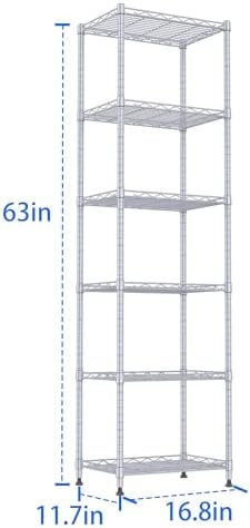 REGILLER 6 Wire Shelving Steel Storage Rack Adjustable Unit Shelves - Image 3