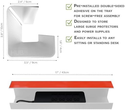 Scanfield Under Desk Cable Management Tray - Image 6
