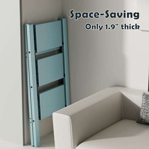 Taranta 3 Step Stool Foldable, Aluminum Step Ladder-Serene Blue - Image 7