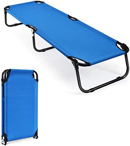GYMAX Folding Camping Cot, Portable Ultralight Compact Sleeping Cot Bed by GYMAX