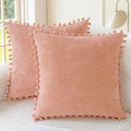 CaliTime Decorative Couch Throw Pillow Covers 22 X 22 Inches Dusty Pink by CaliTime