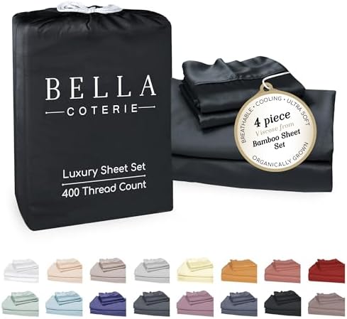 Bella Coterie Bamboo Viscose 34" Split Top King Sheets, Organically Grown by BC