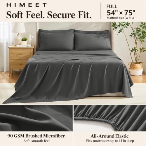HIMEET Full Size Comforter Set Dark Grey, 7 Pieces Bed in a Bag - Image 6